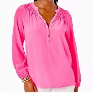 Small Bright Pink Lilly Pulitzer Elise Top